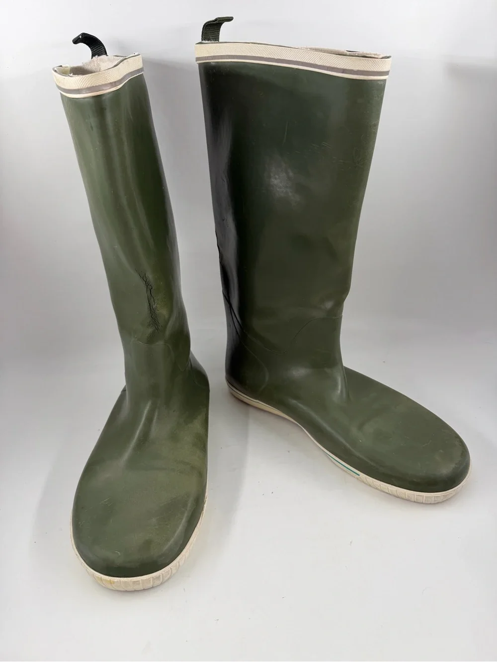 Tretorn Men’s Olive Green -SZ 13- Heisingborg Fleece-Lined Waterproof Rain Boots